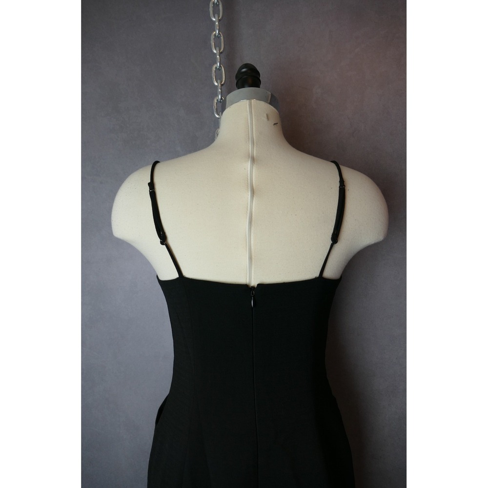NWT‎ C/MEO Collective Black MIDI Dress Sleeveless Cocktail Party Side Slit M - Picture 5 of 16